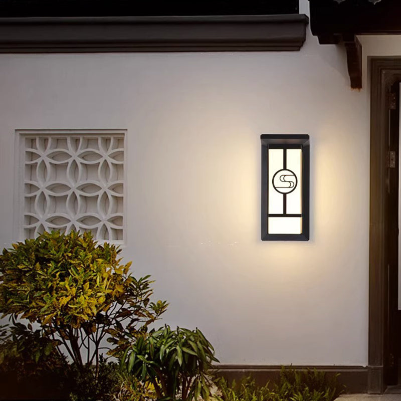 Modern Industrial Outdoor Wall Sconce Lamp - Aluminium Acrylic, LED