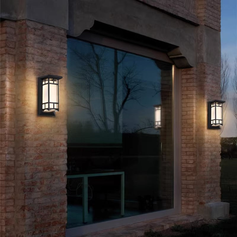 Modern Industrial Outdoor Wall Sconce Lamp - Aluminium Acrylic, LED, view 18