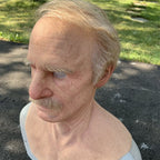 Realistic Old Man Halloween Mask for Adults - Latex, Movable Mouth, up to 62 cm, view 4