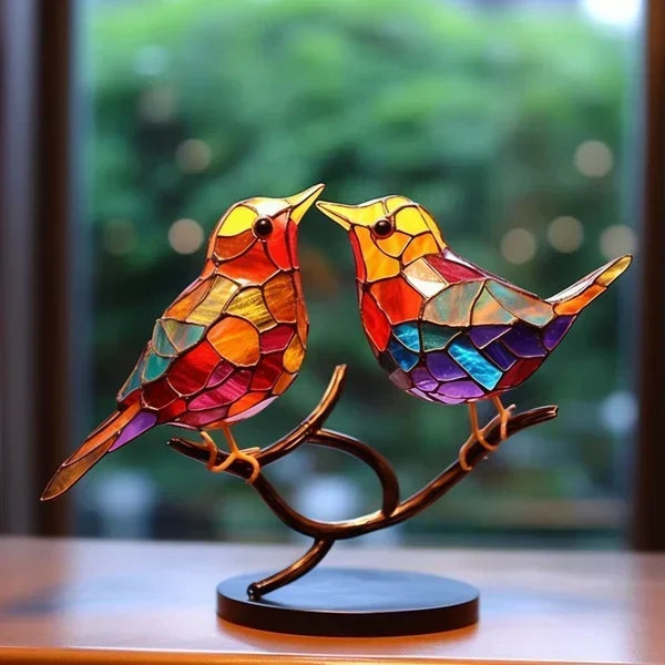 Coloured Glass Birds for Interior Decor - Decorative Ornament, view 2