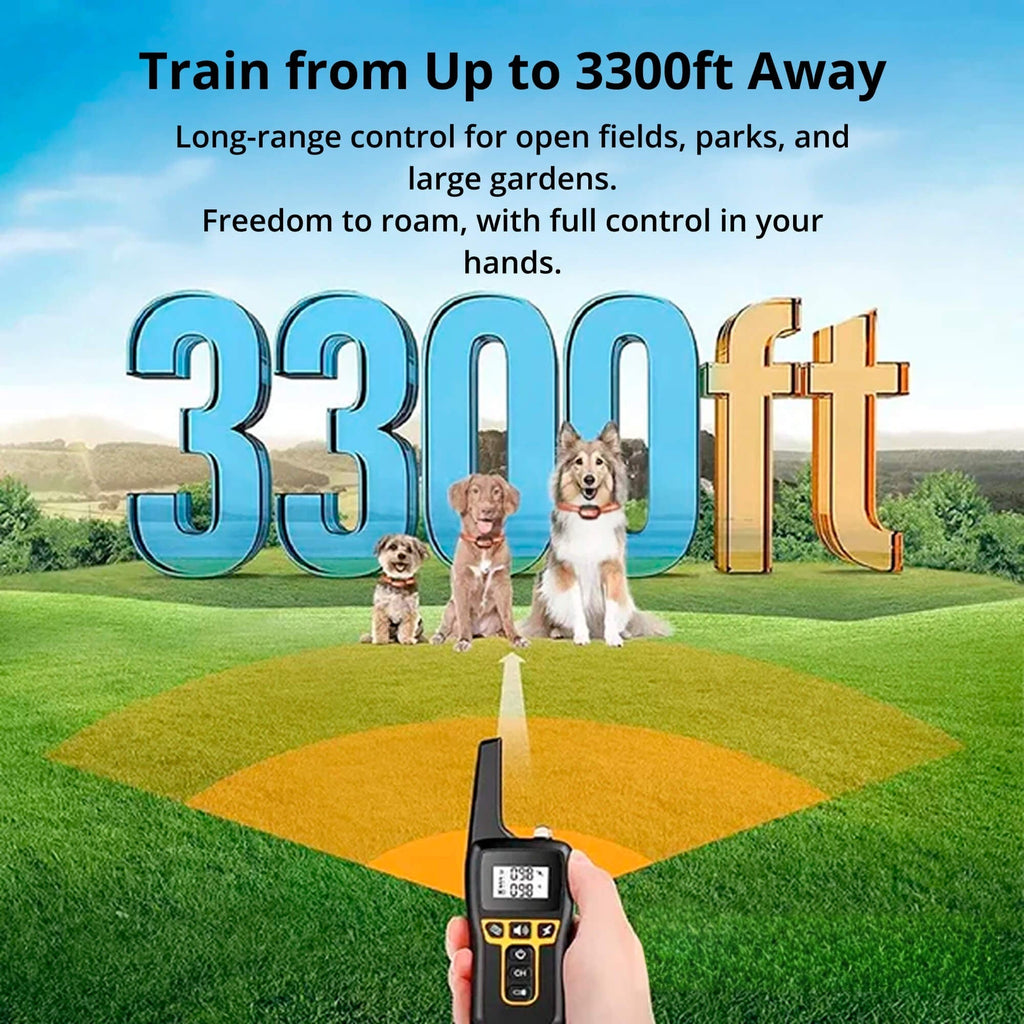 1000m Rechargeable Dog Training Collar with Remote Control