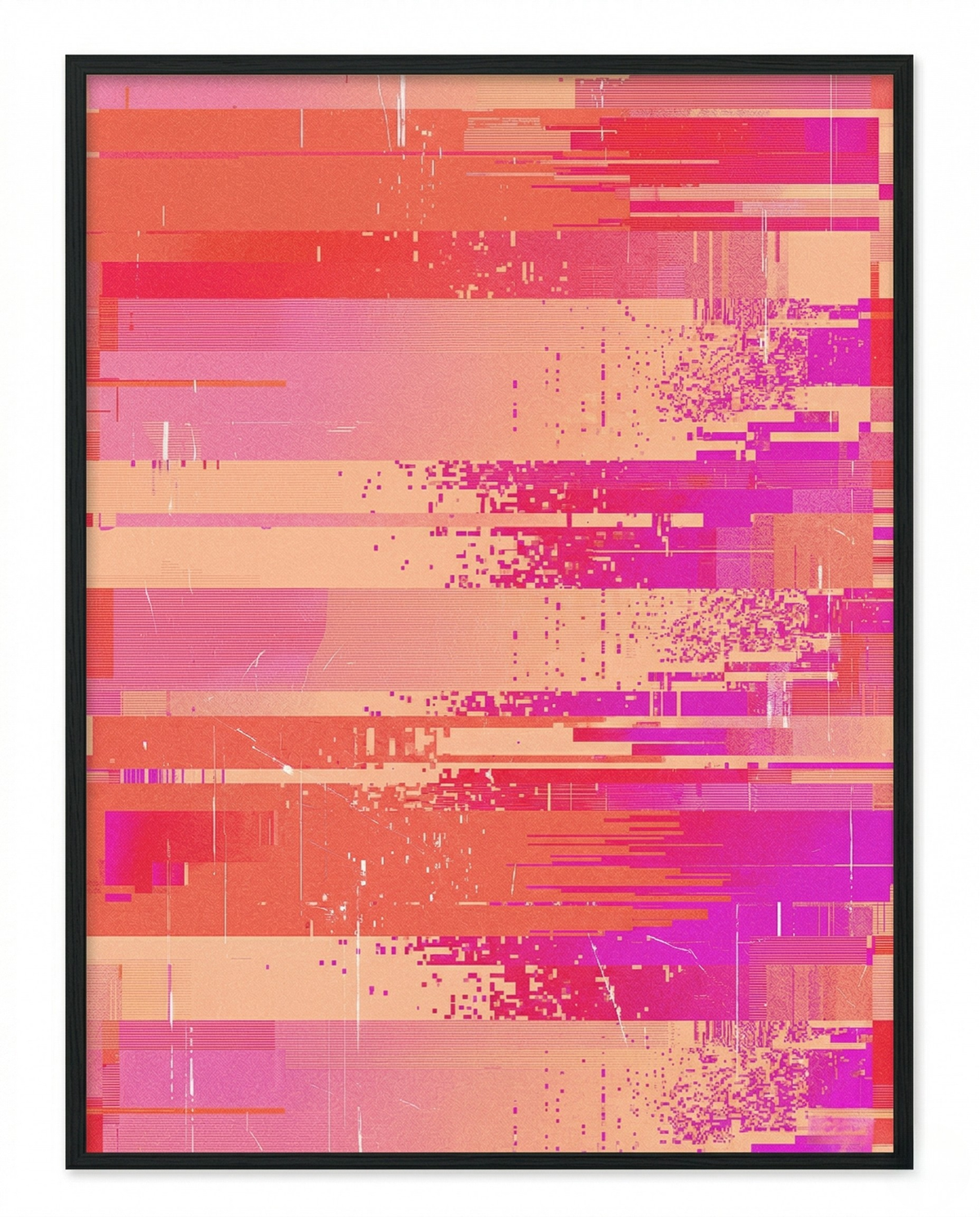 Pink Abstract Wall Art - Signal Drift-Welvere