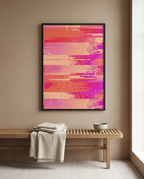 Pink Abstract Wall Art - Signal Drift-Welvere
