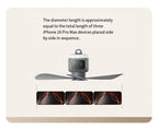 12000mAh Portable Ceiling and Camping Fan, 450mm Blade for Outdoor Tents