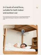 12000mAh Portable Ceiling and Camping Fan, 450mm Blade for Outdoor Tents