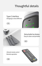 12000mAh Portable Ceiling and Camping Fan, 450mm Blade for Outdoor Tents