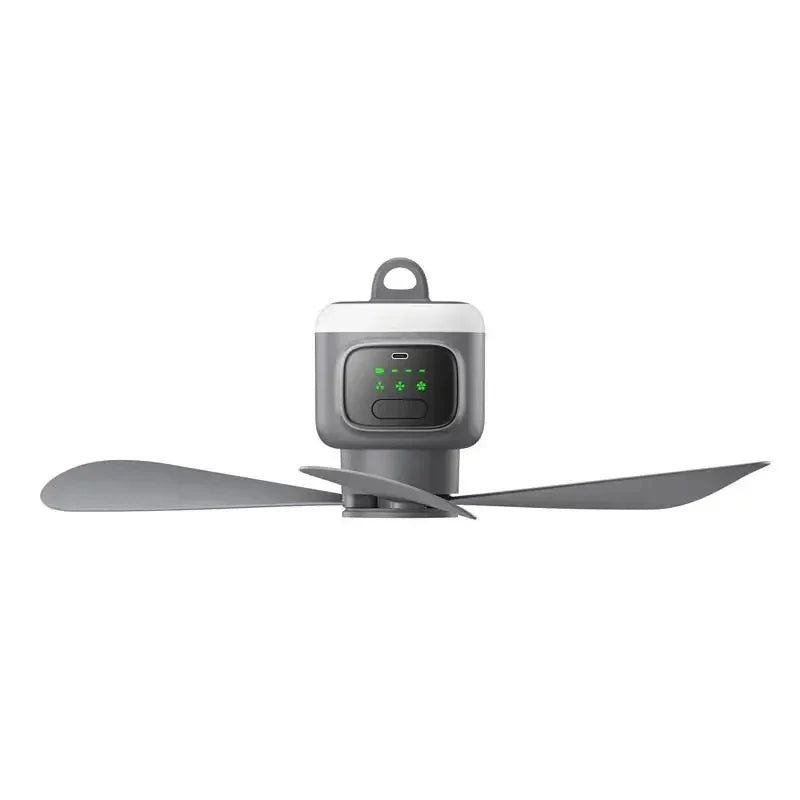12000mAh Portable Ceiling and Camping Fan, 450mm Blade for Outdoor Tents