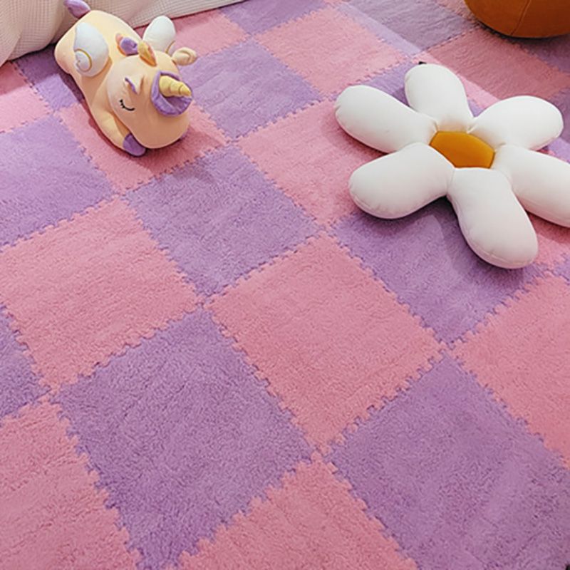 Plush Cut Composite Non-Slip Carpet Tiles for Indoor Bedroom - 12" x 12", view 18