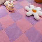Plush Cut Composite Non-Slip Carpet Tiles for Indoor Bedroom - 12" x 12", view 18