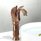 Full Brass Bathroom Basin Faucet - Single Lever Handle, Low Arc Spout, view 27