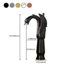Full Brass Bathroom Basin Faucet - Single Lever Handle, Low Arc Spout, view 8