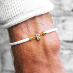 Adjustable Letter Initial Bracelets - Rope, Stainless Steel, Copper, up to 22cm, view 2