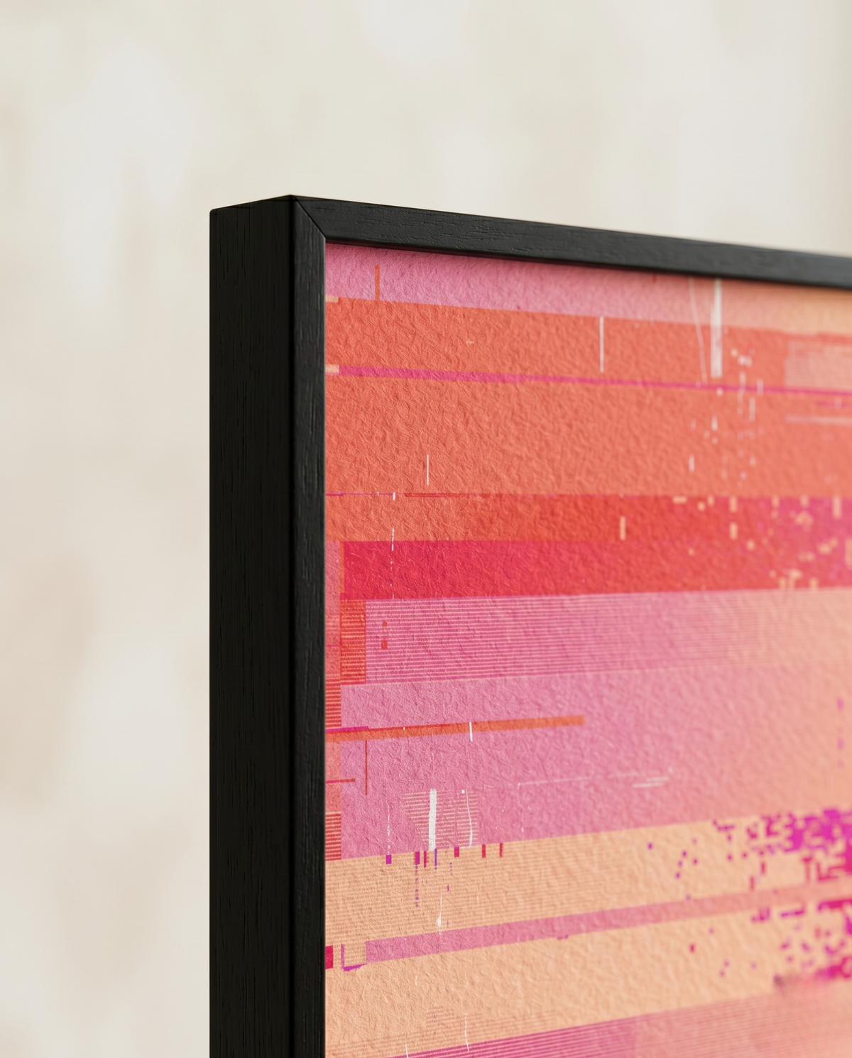 Pink Abstract Wall Art - Signal Drift-Welvere