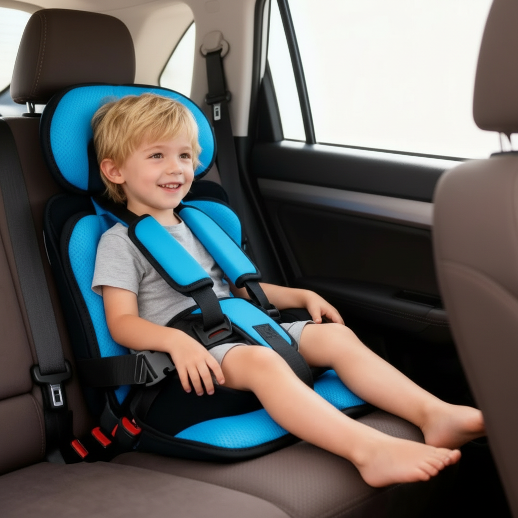 Portable Foldable Child Car Booster Seat - 5-Point Harness, up to 60 kg, view 5