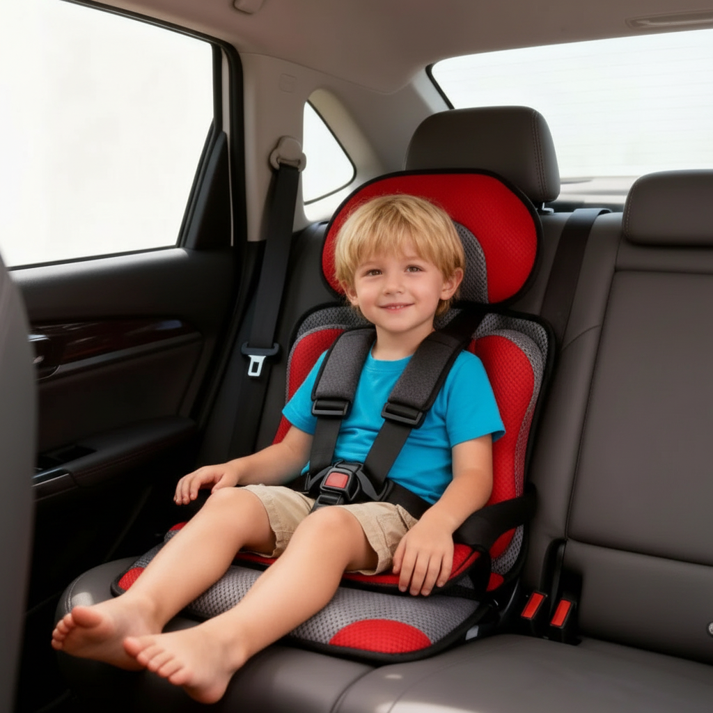 Portable Foldable Child Car Booster Seat - 5-Point Harness, up to 60 kg, view 8