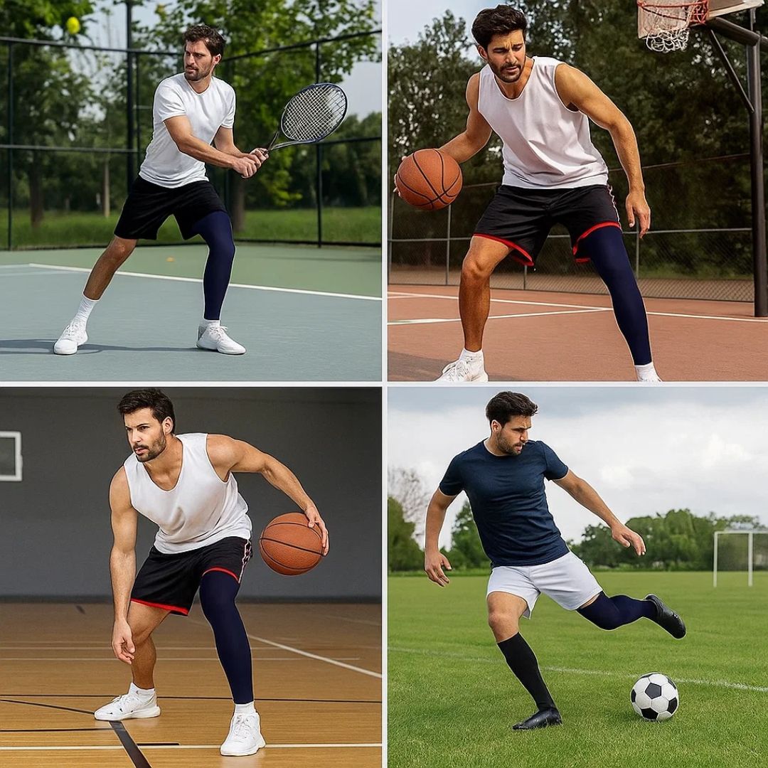 Full Leg Compression Sleeve for Knee Support - Graduated Pressure, view 2