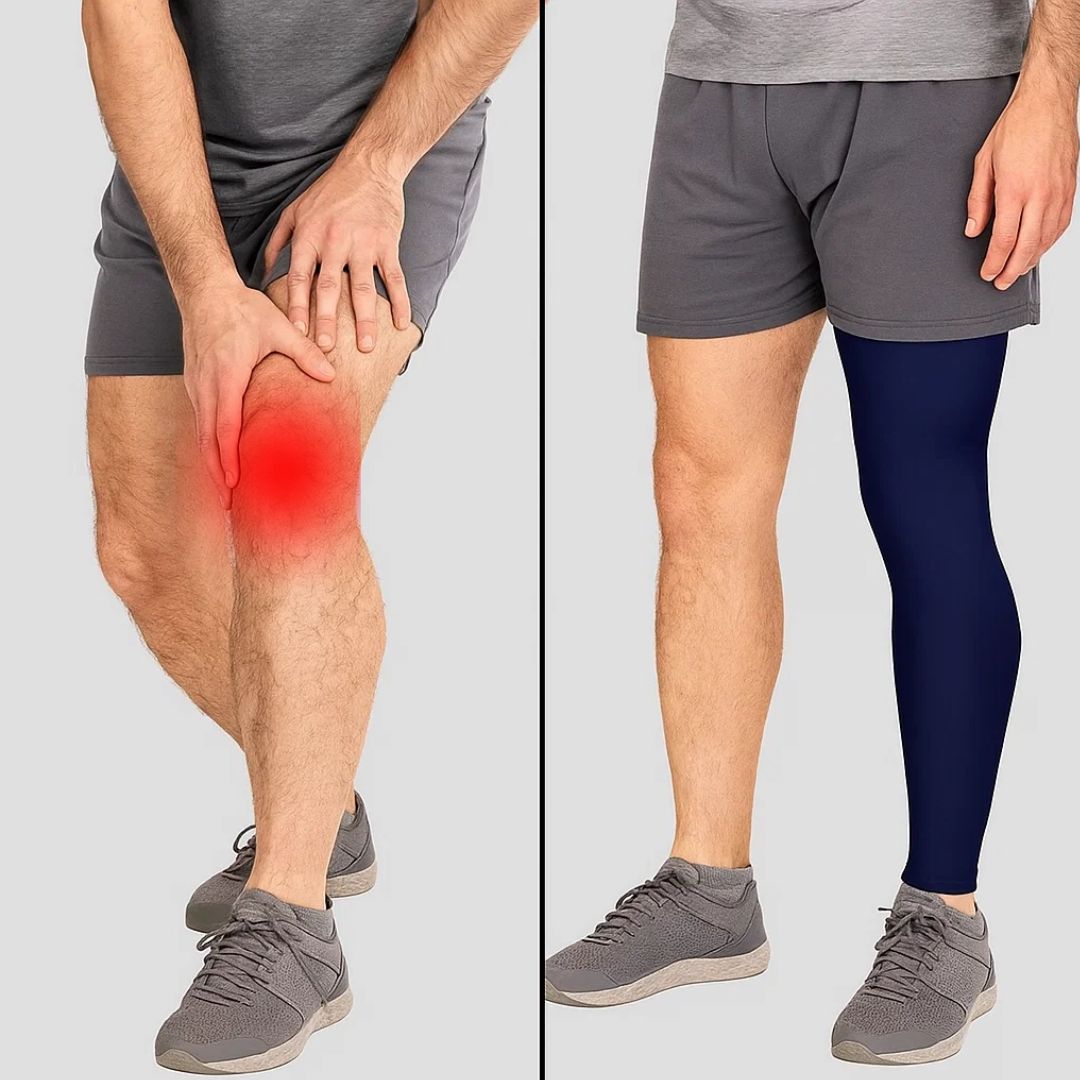 Full Leg Compression Sleeve for Knee Support - Graduated Pressure