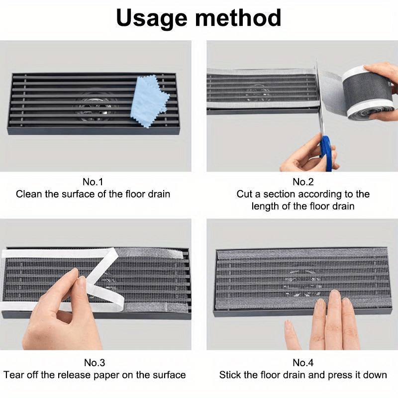 Self-adhesive Mesh Drain Cover 5 m - Cut to Size, Fine Mesh, 7 cm Wide, view 7