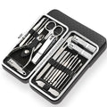 19-Piece Professional Stainless Steel Manicure and Pedicure Set with Travel Case