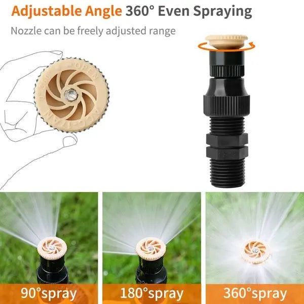 360° Adjustable Garden Sprinkler - 25 cm, Weather-Resistant Plastic, view 9