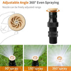 360° Adjustable Garden Sprinkler - 25 cm, Weather-Resistant Plastic, view 9