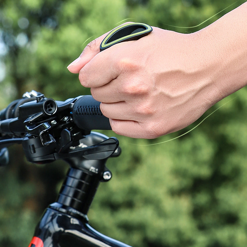 Ergonomic Bicycle Grips Pair - Carbon Nylon, Black, 22.2 mm Handlebar