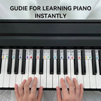 Removable Piano Keyboard Note Labels for Beginners - Black, Colourful, view 7