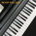 Removable Piano Keyboard Note Labels for Beginners - Black, Colourful, view 3