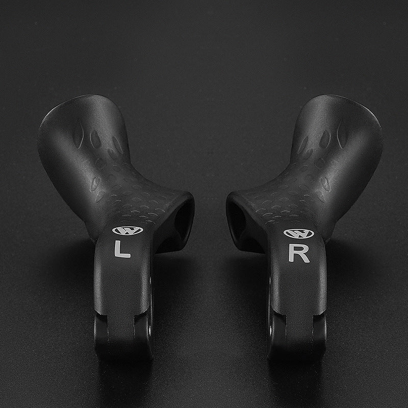 Ergonomic Bicycle Grips Pair - Carbon Nylon, Black, 22.2 mm Handlebar, view 5