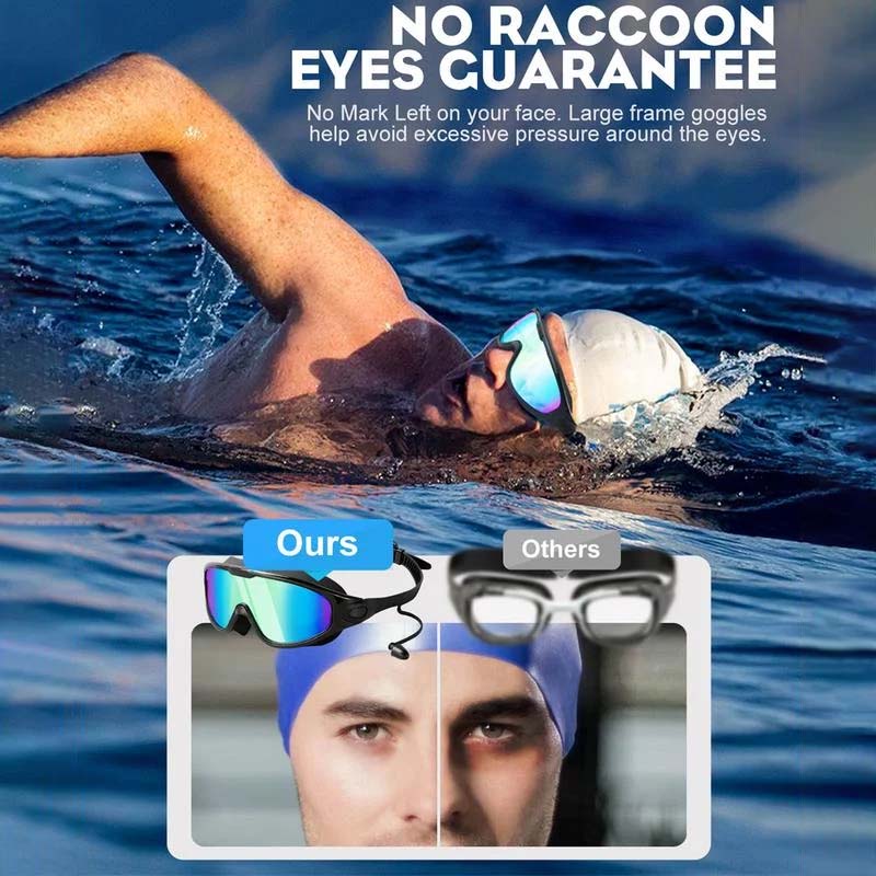Anti-Fog Swim Goggles - PC Silicone, Non-Slip Strap, Unisex, view 9