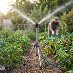 High Pressure Rotating Tripod Sprinkler for Garden - Adjustable Spray, view 3