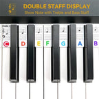 Removable Piano Keyboard Note Labels for Beginners - Black, Colourful, view 4