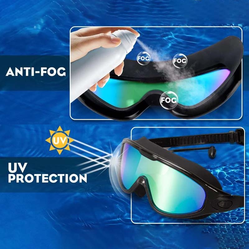 Anti-Fog Swim Goggles - PC Silicone, Non-Slip Strap, Unisex, view 14