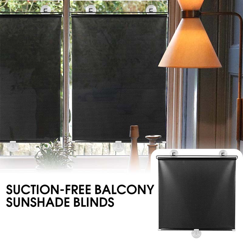 Piercing-Free Suction Cup Sunshade for Windows - PVC, Black, view 3