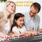 Removable Piano Keyboard Note Labels for Beginners - Black, Colourful, view 2