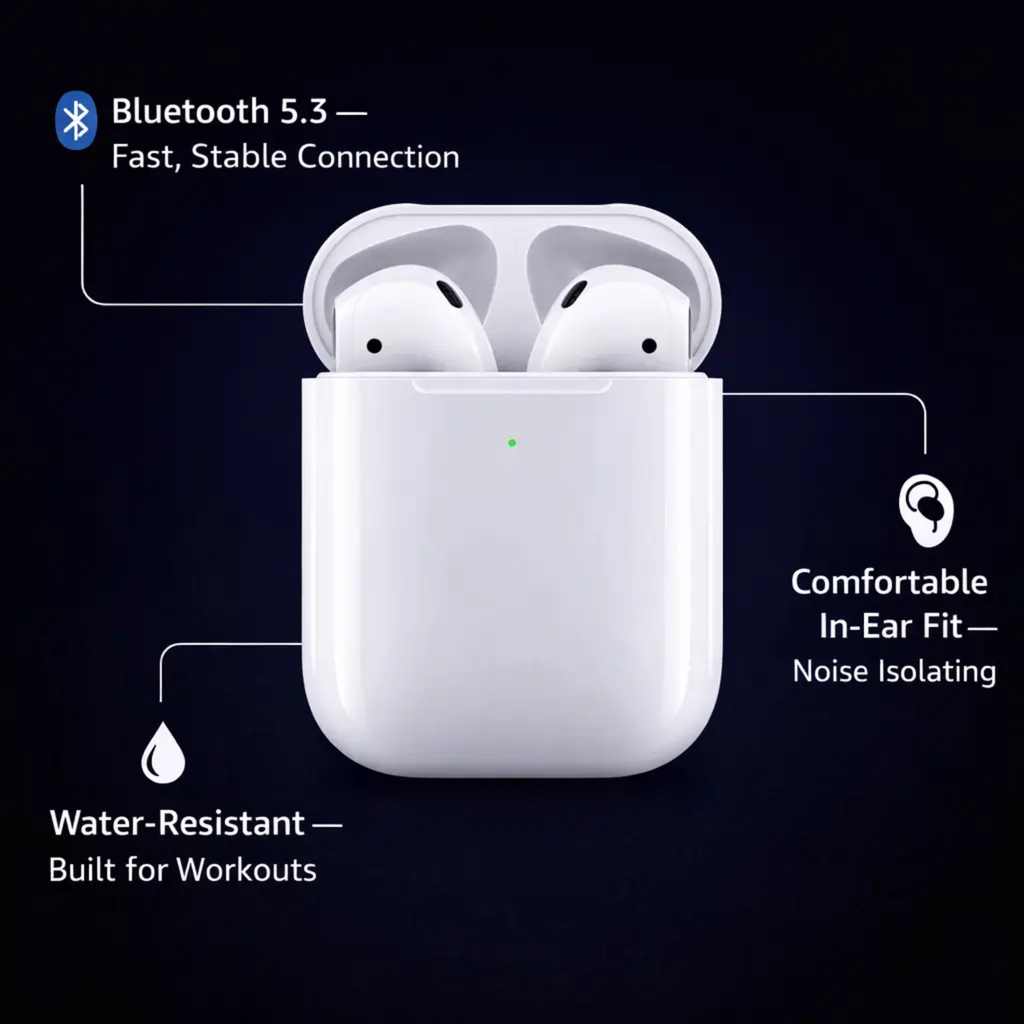 Wireless Earbuds with Charging Case for iPhone - Bluetooth 5.3, In-Ear, view 5