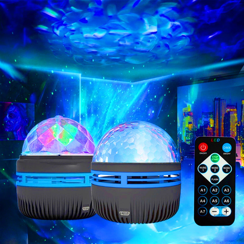 2-in-1 Northern Lights and Ocean Wave Projector Night Light