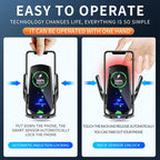 2-in-1 Wireless Car Charger and Automatic-Clamping Phone Holder