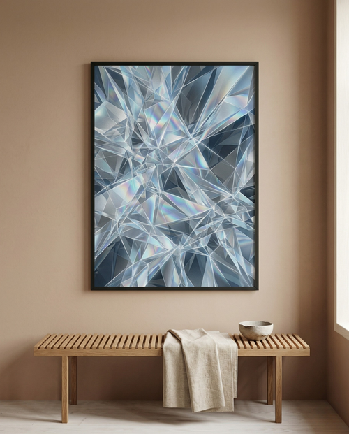 Abstract Geometric Print - Fractured Light-Welvere