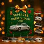 2025 Supercar Advent Calendar with 24 Miniature Models and Accessories