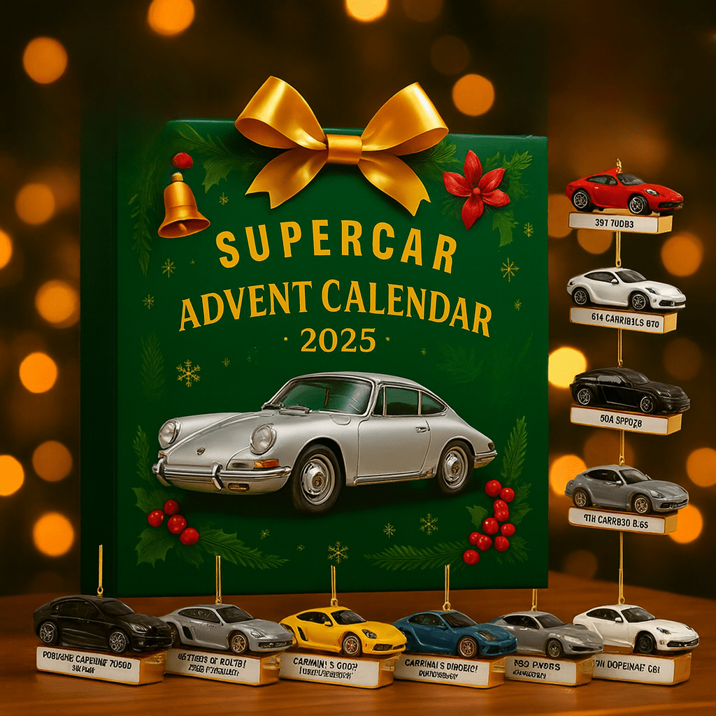 2025 Supercar Advent Calendar with 24 Miniature Models and Accessories