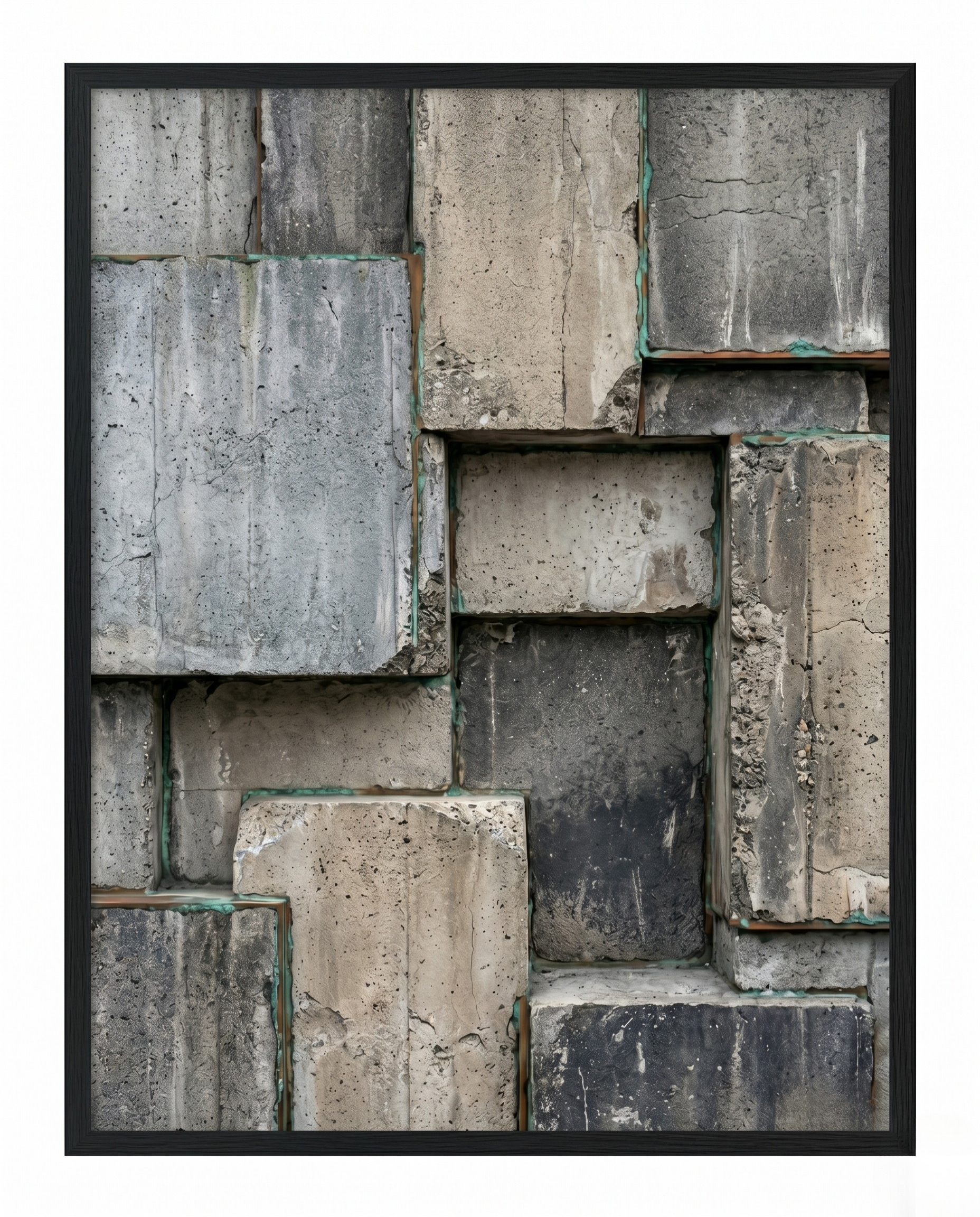 Grey Textured Wall Art - Stone Frequency-Welvere