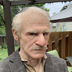 Realistic Old Man Halloween Mask for Adults - Latex, Movable Mouth, up to 62 cm