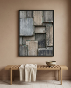 Grey Textured Wall Art - Stone Frequency-Welvere