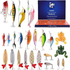 24-Day Christmas Countdown Fish Tackle Set, 24-Day Fishing Tackle Advent Calendar