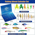24-Day Christmas Countdown Fish Tackle Set, 24-Day Fishing Tackle Advent Calendar