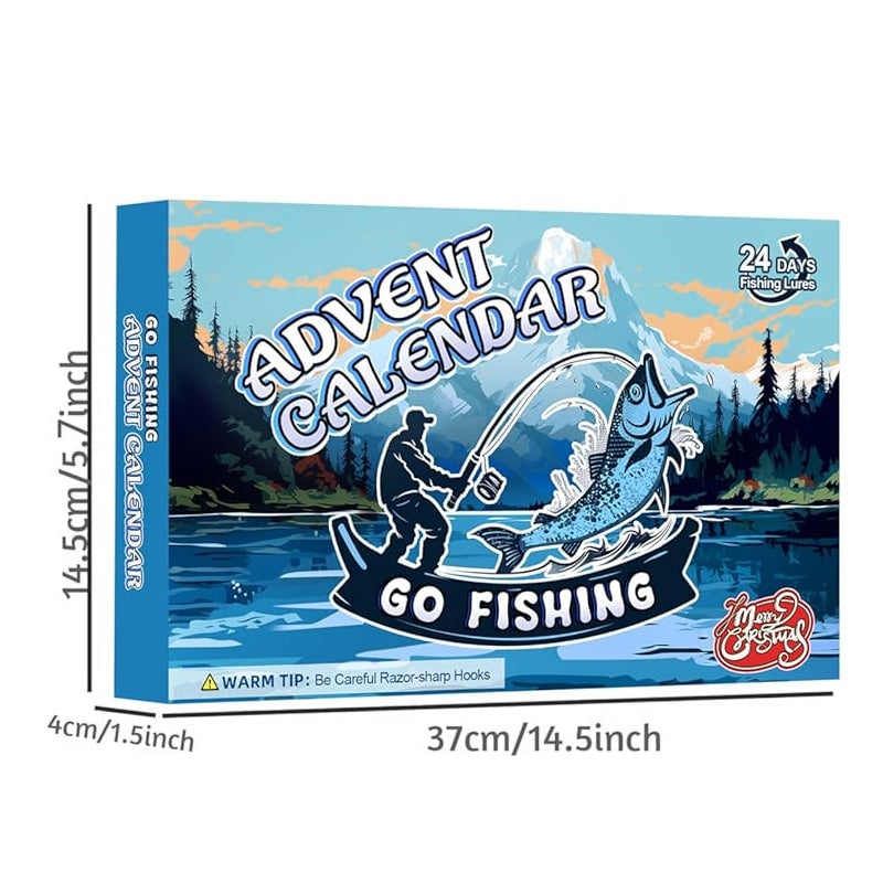 24-Day Christmas Countdown Fish Tackle Set, 24-Day Fishing Tackle Advent Calendar