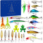 24-Day Christmas Countdown Fish Tackle Set, 24-Day Fishing Tackle Advent Calendar