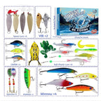 24-Day Christmas Countdown Fish Tackle Set, 24-Day Fishing Tackle Advent Calendar