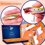 24-Day Christmas Countdown Fish Tackle Set, 24-Day Fishing Tackle Advent Calendar
